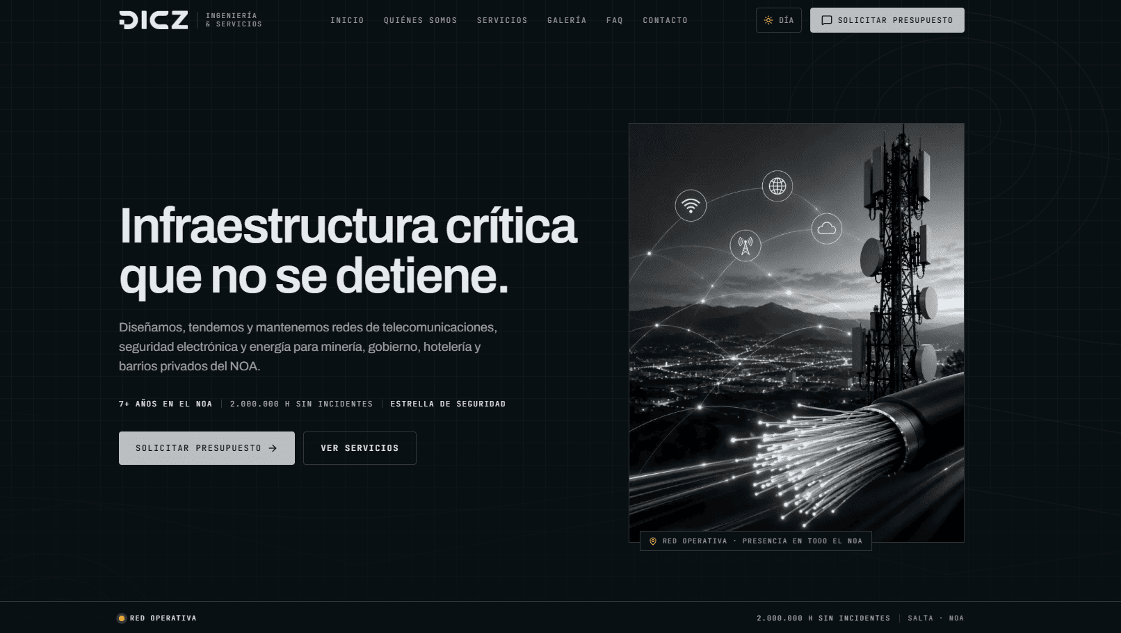 Sitio institucional de DICZ y sus servicios de telecomunicaciones.